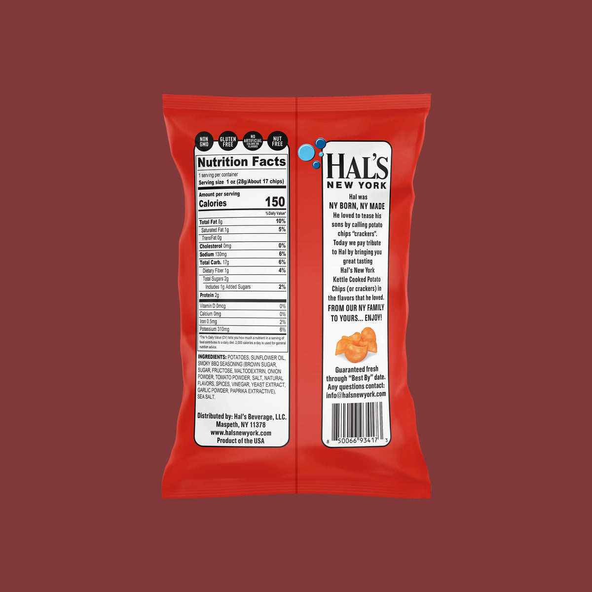Barbeque Kettle Chips, 1oz
