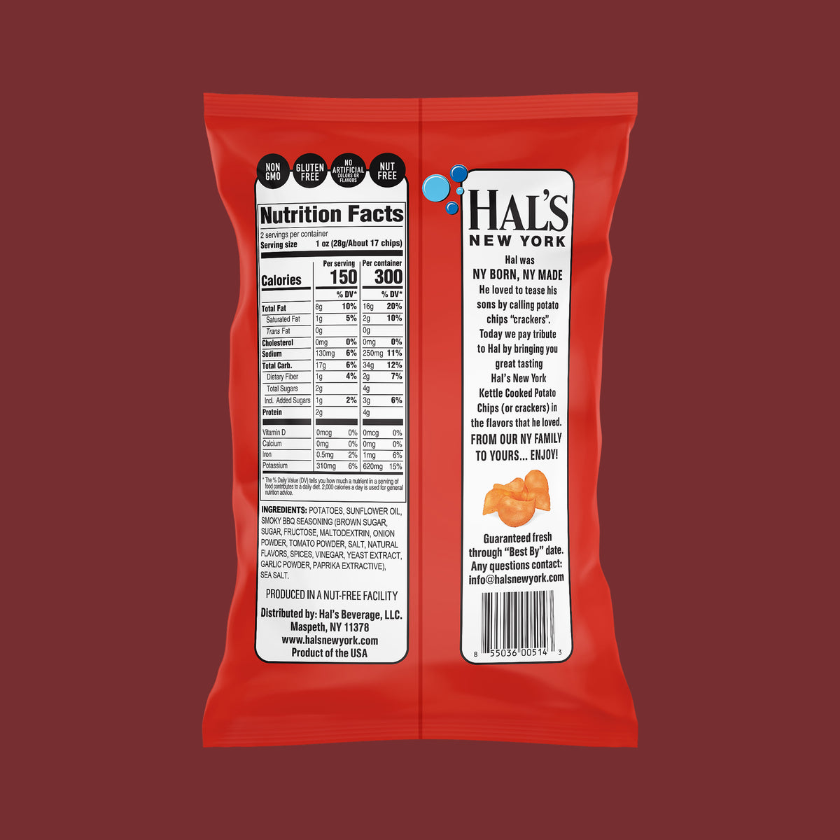 Barbeque Kettle Chips, 2oz
