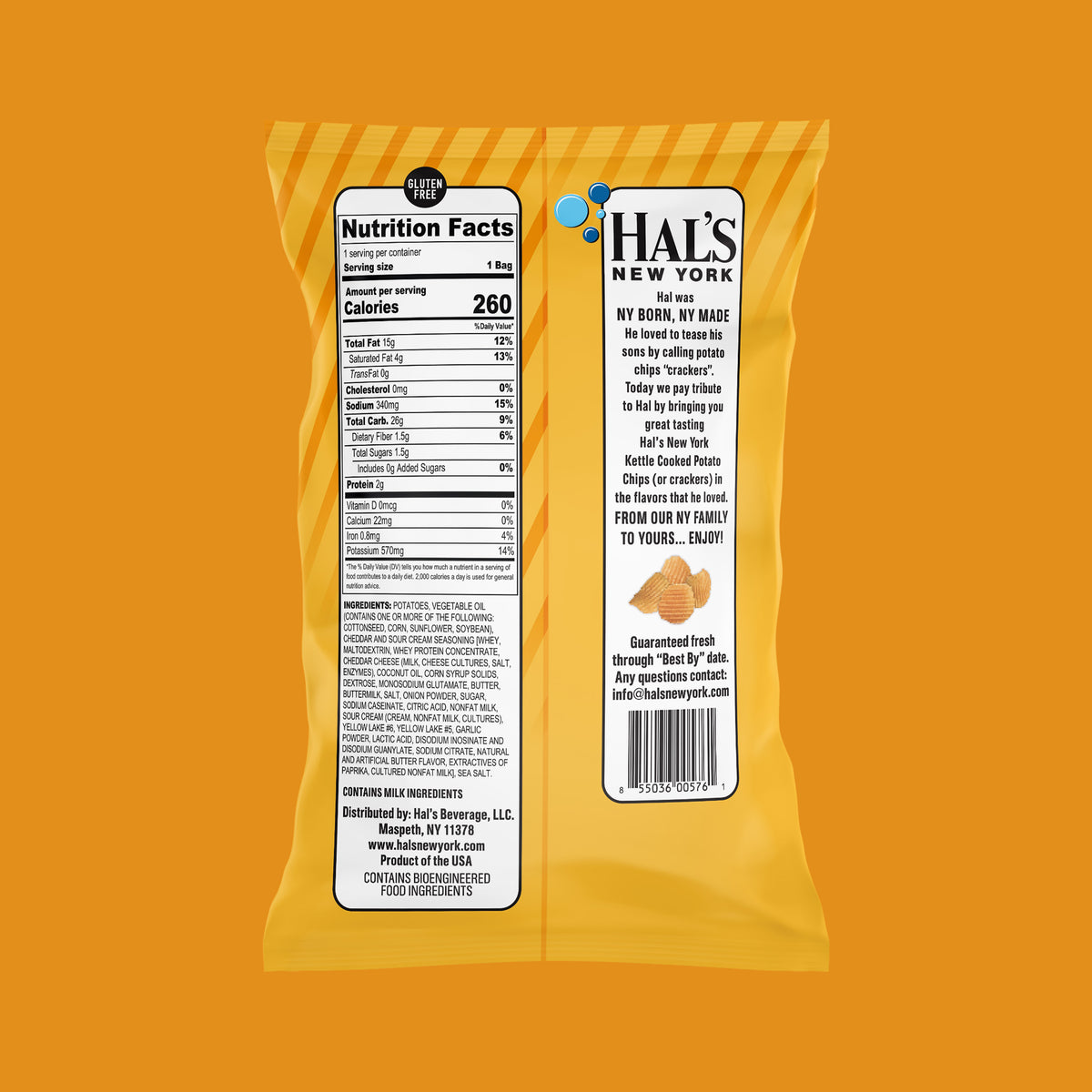 Cheddar & Sour Cream Ridge Cut Kettle Chips, 1.75oz