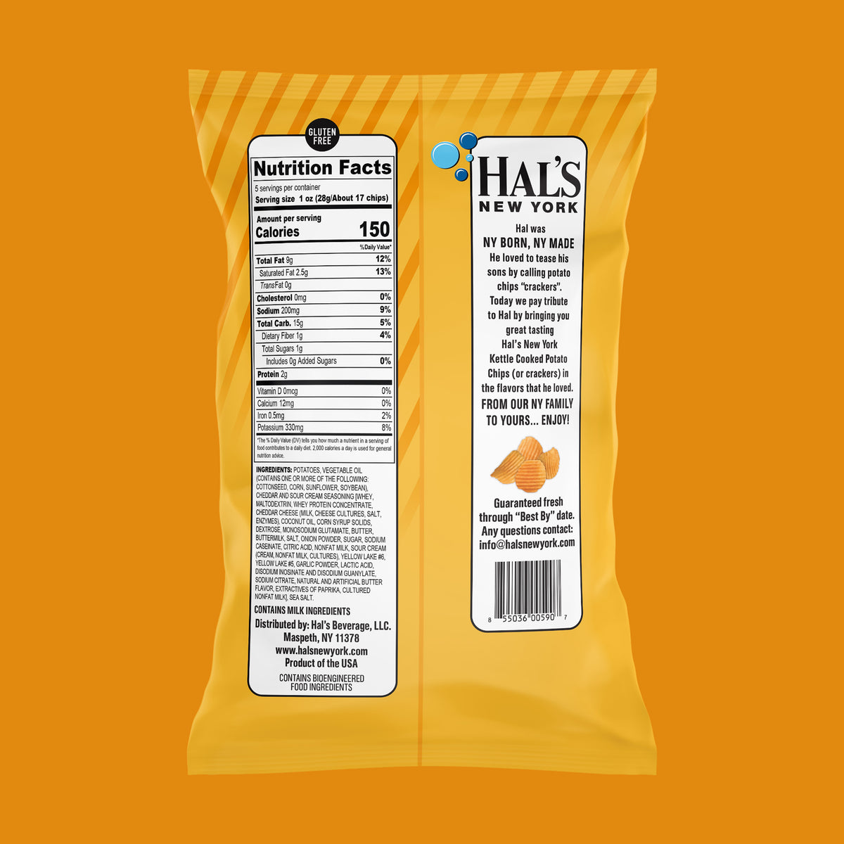 Cheddar & Sour Cream Ridge Cut Kettle Chips, 5oz