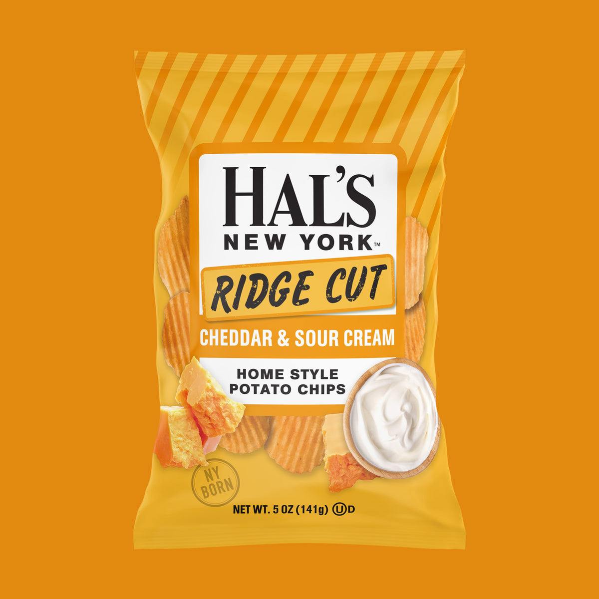 Cheddar & Sour Cream Ridge Cut Kettle Chips, 5oz