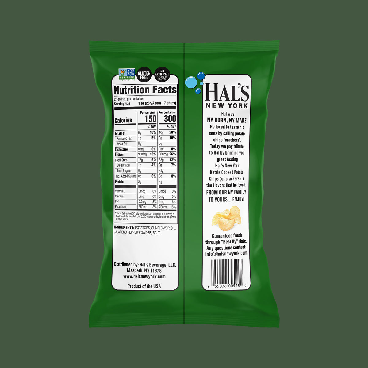 Jalapeño Kettle Chips, 2oz