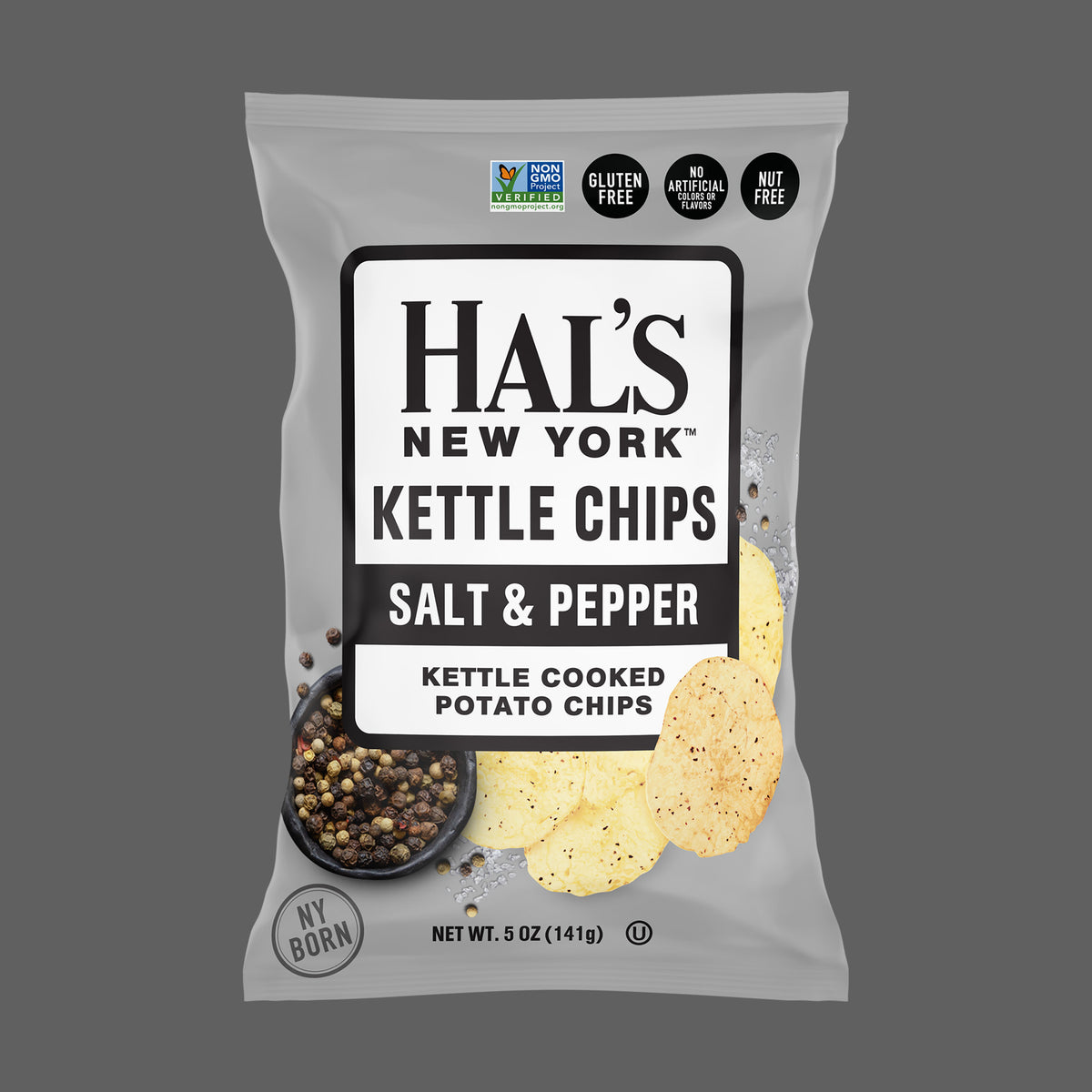 Sea Salt & Cracked Pepper Kettle Chips, 5oz