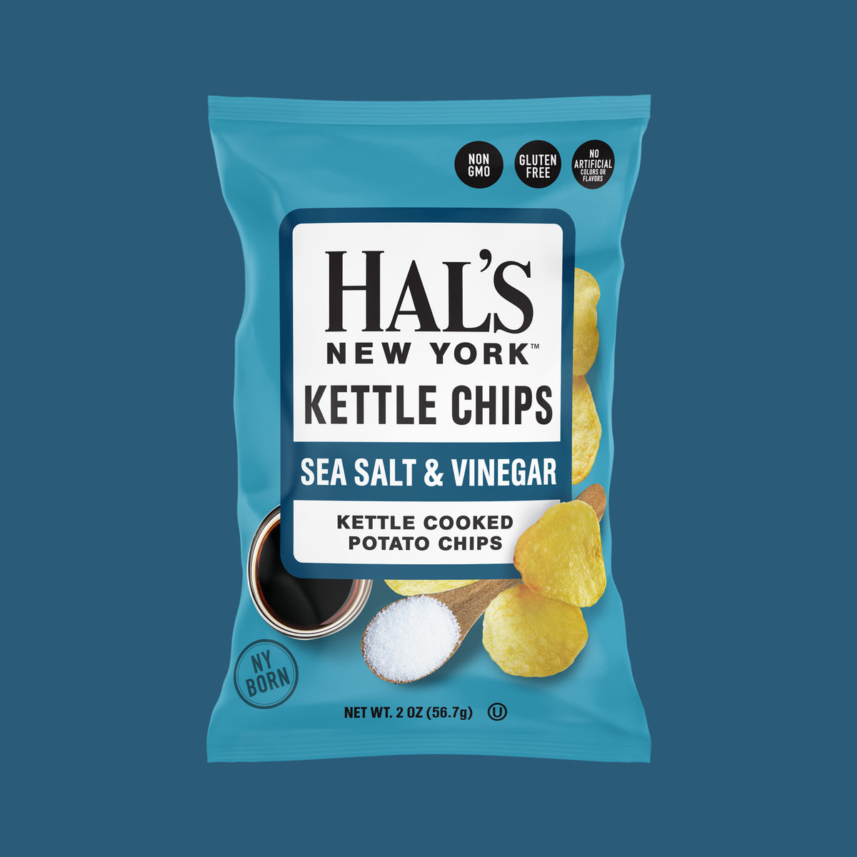 Sea Salt & Vinegar Kettle Chips, 2oz