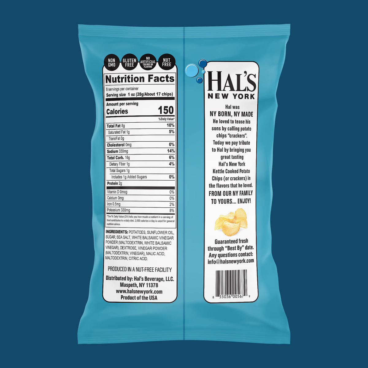 Sea Salt & Vinegar Kettle Chips, 8oz