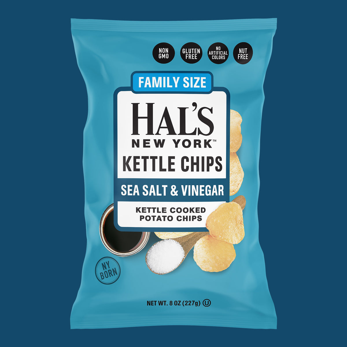 Sea Salt & Vinegar Kettle Chips, 8oz