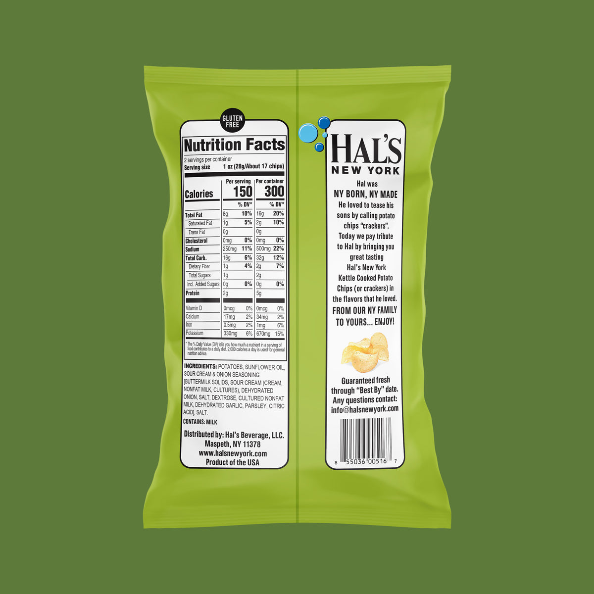 Sour Cream & Onion Kettle Chips, 2oz