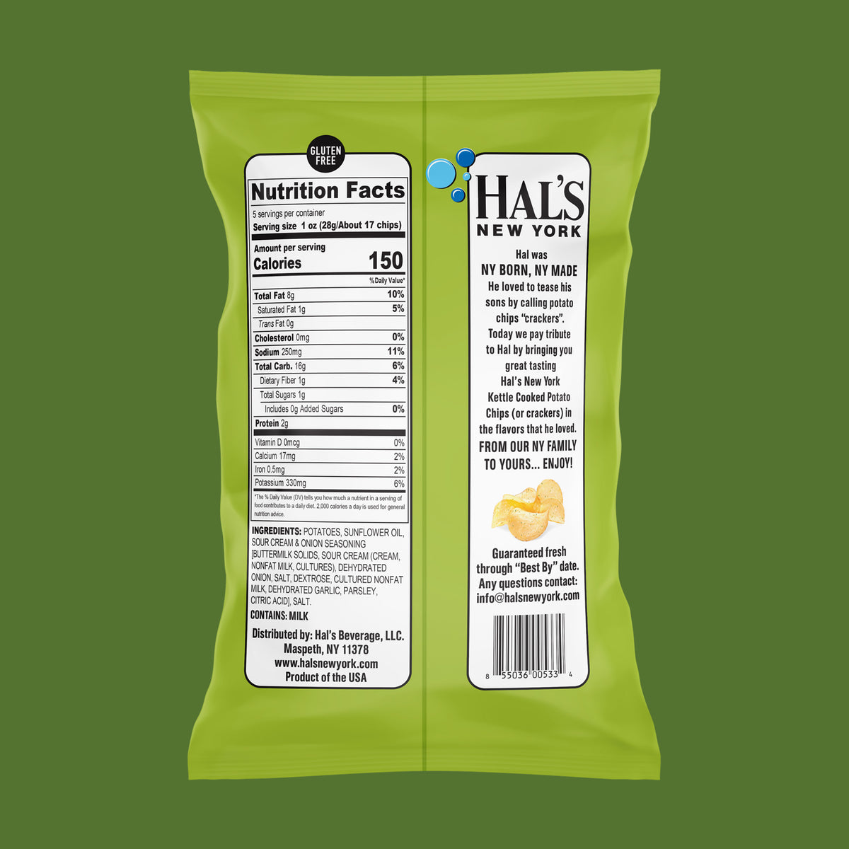 Sour Cream & Onion Kettle Chips, 5oz