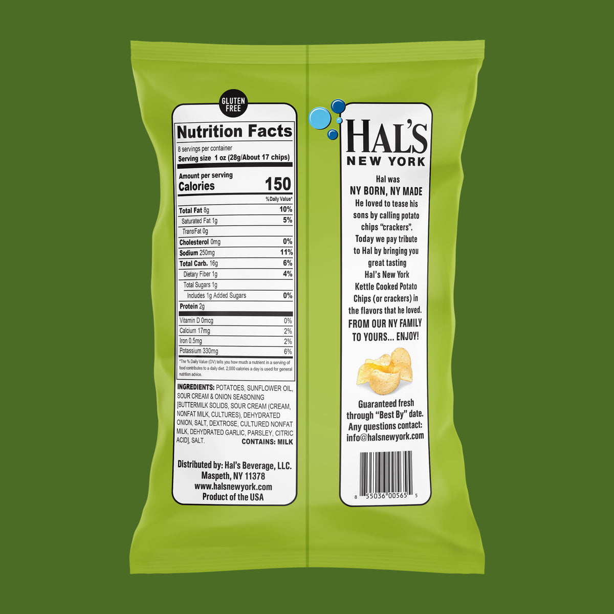 Sour Cream & Onion Kettle Chips, 8oz