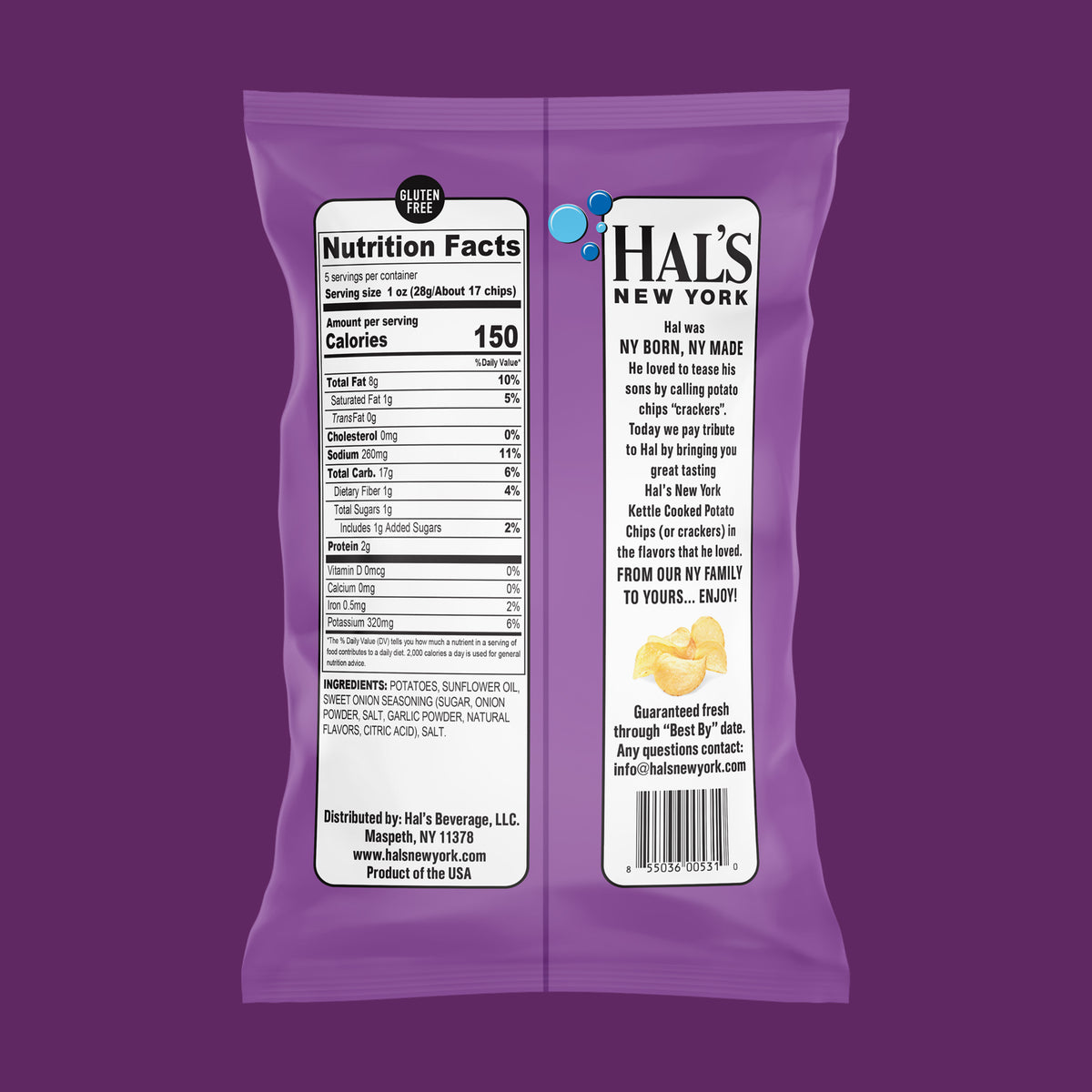 Sweet Onion Kettle Chips, 5oz